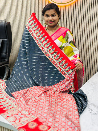 *5 days Prebook* Azrak Sarees in Crepe