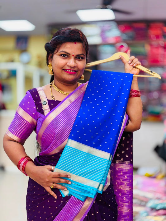 Semi Mysore Crepe Sarees