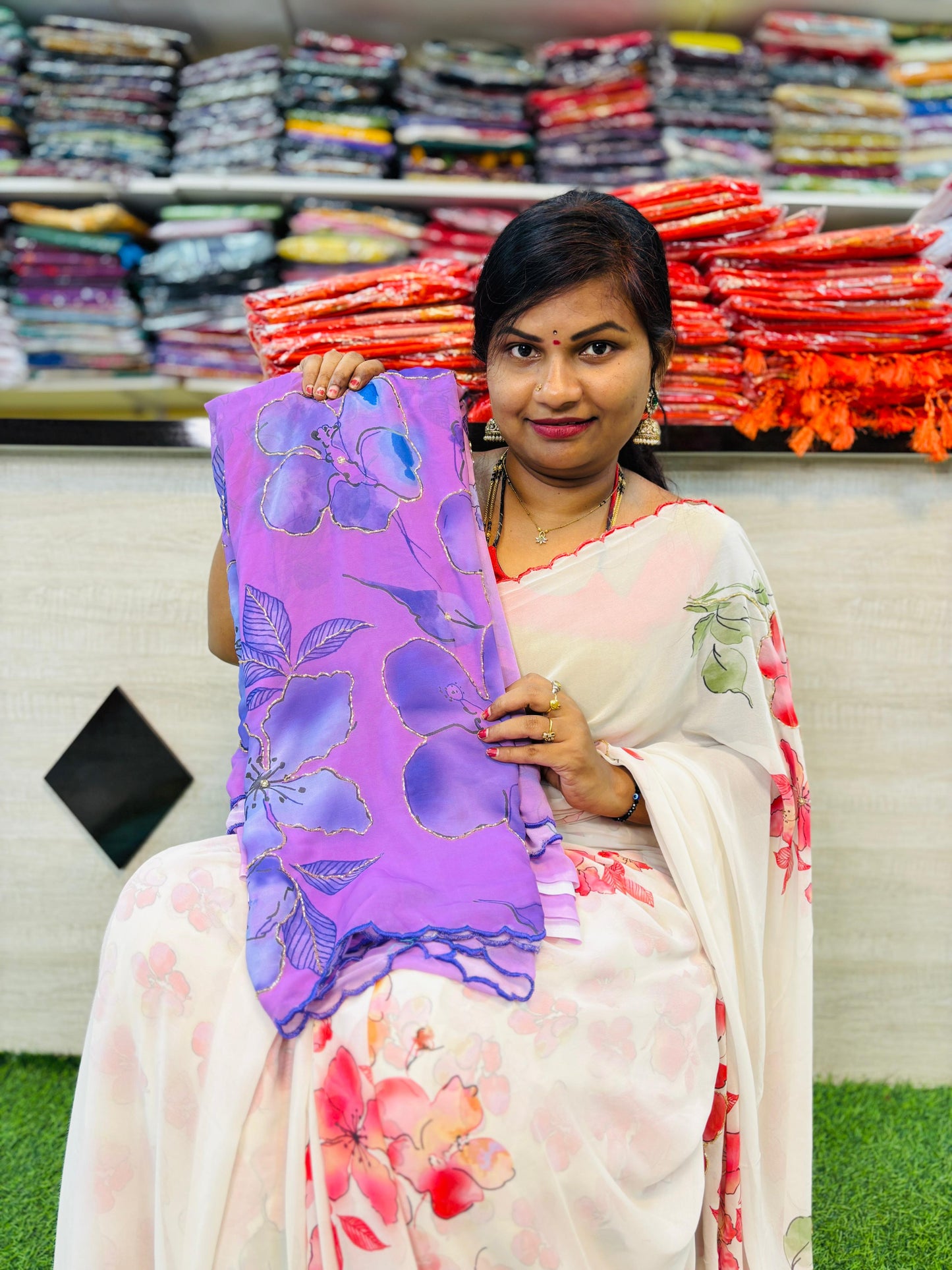 Premium georgette handwork