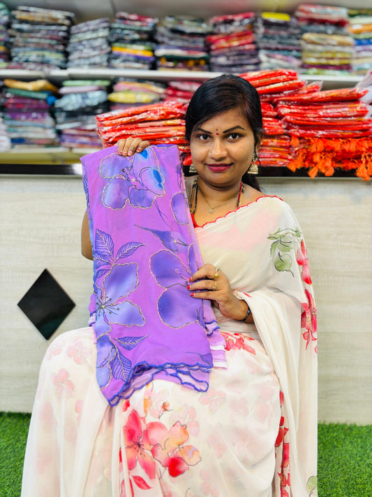 Premium georgette handwork