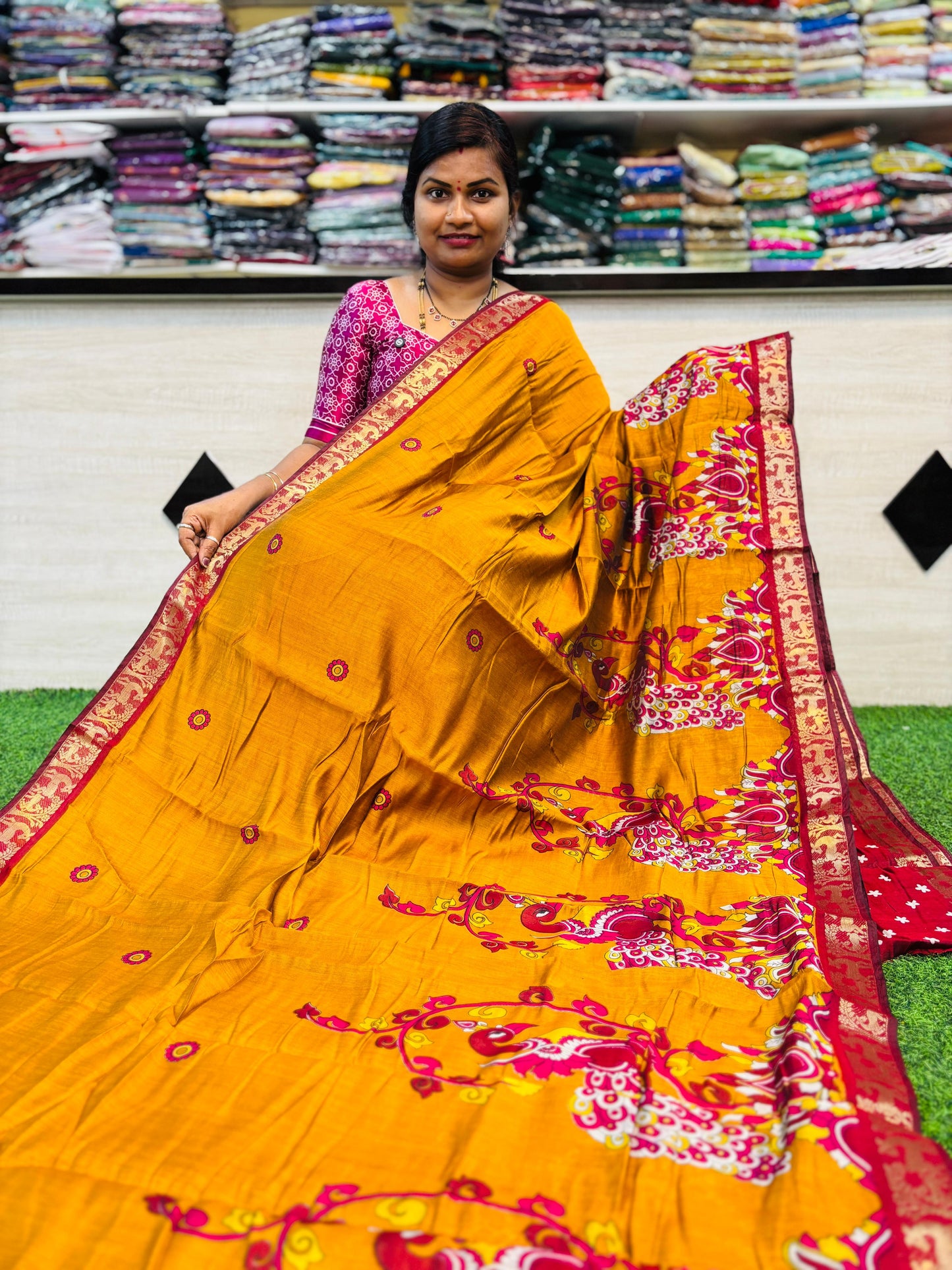 Haldi Premium Peacock Maheshwari