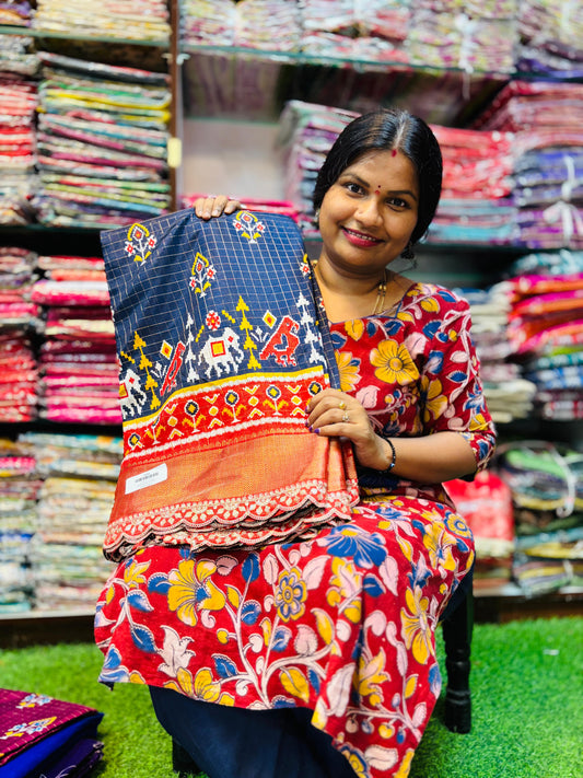 Scaloop border sarees