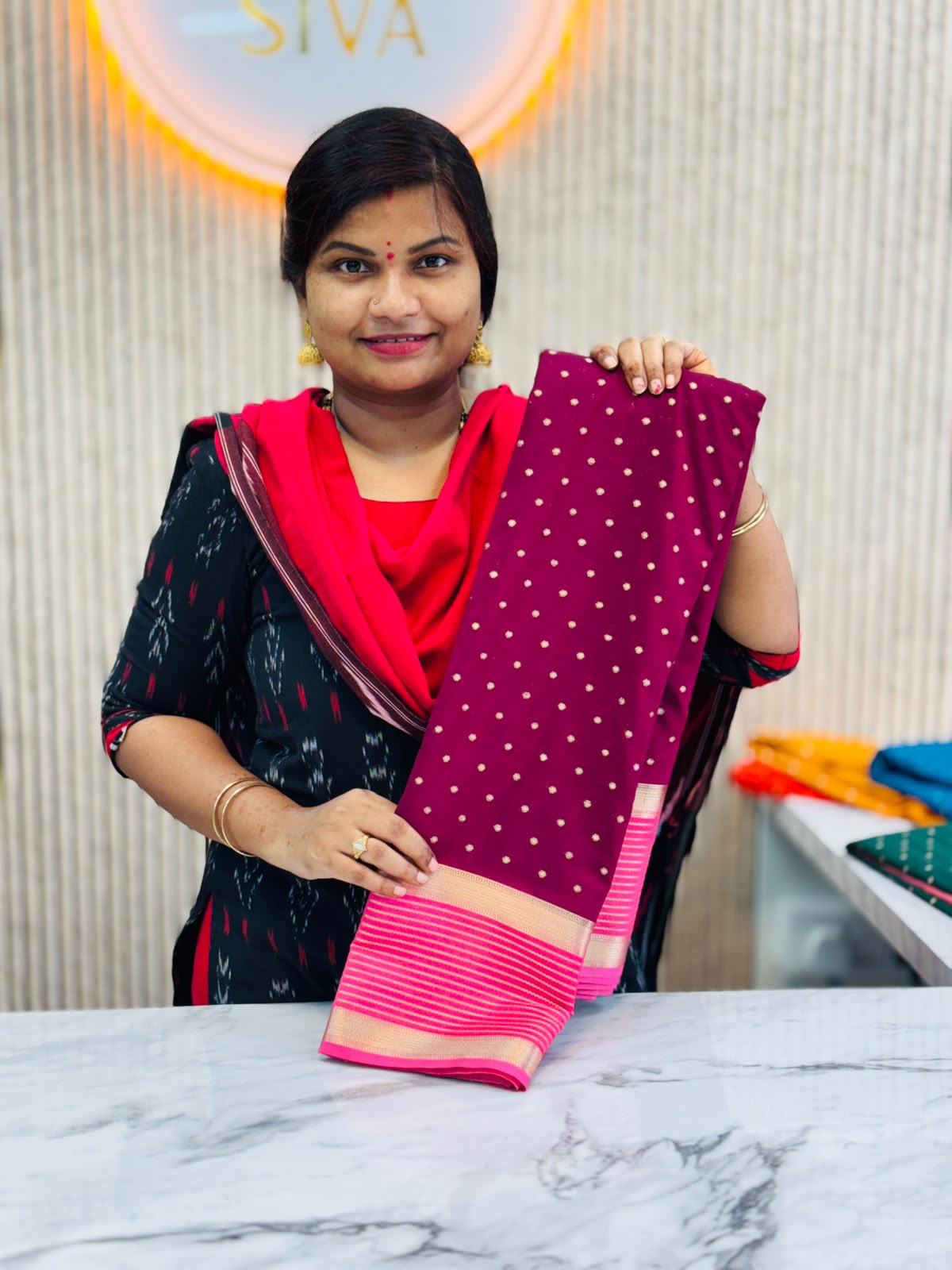 Semi Mysore Crepe Sarees