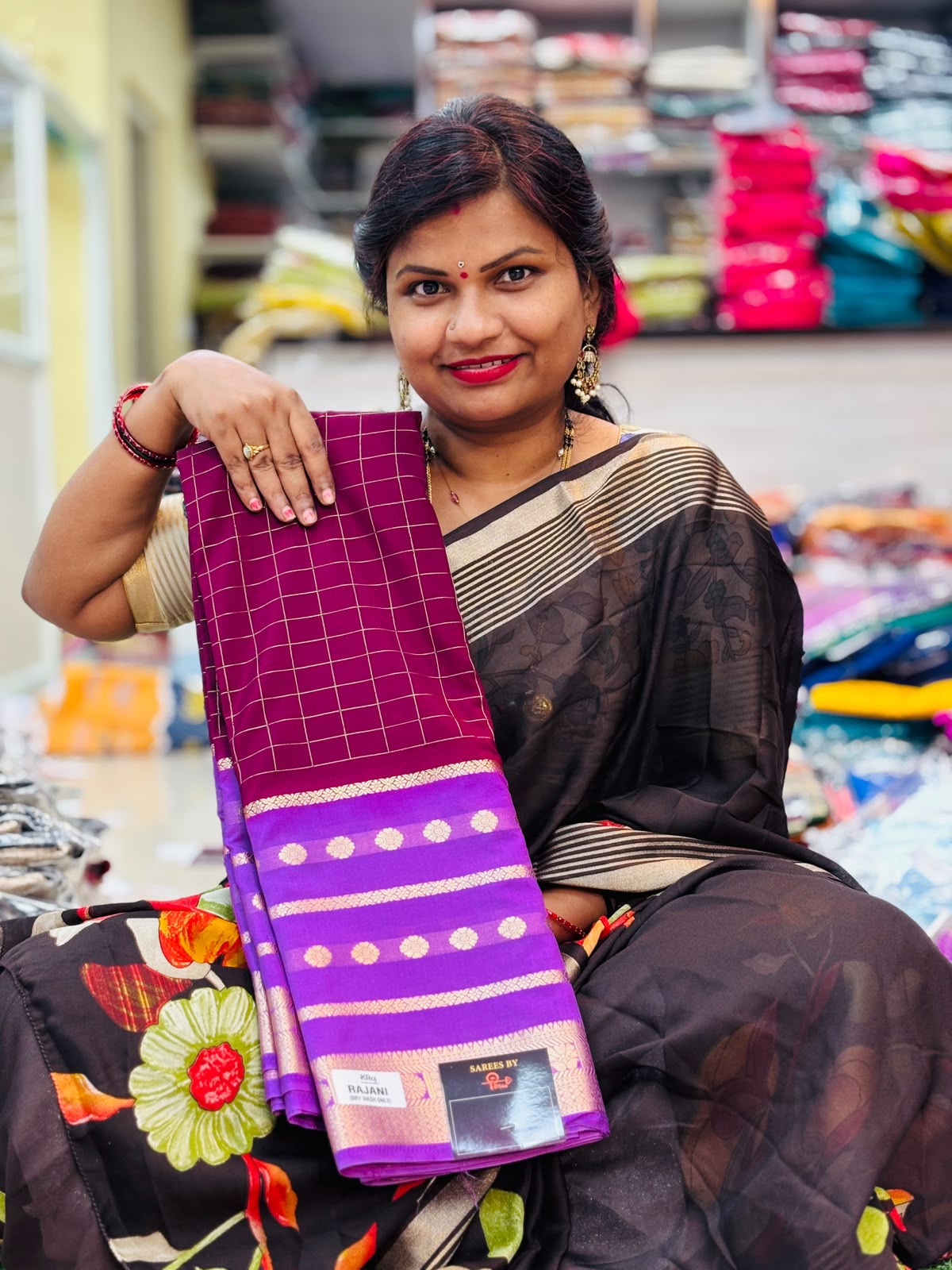 Semi Mysore crepe saree