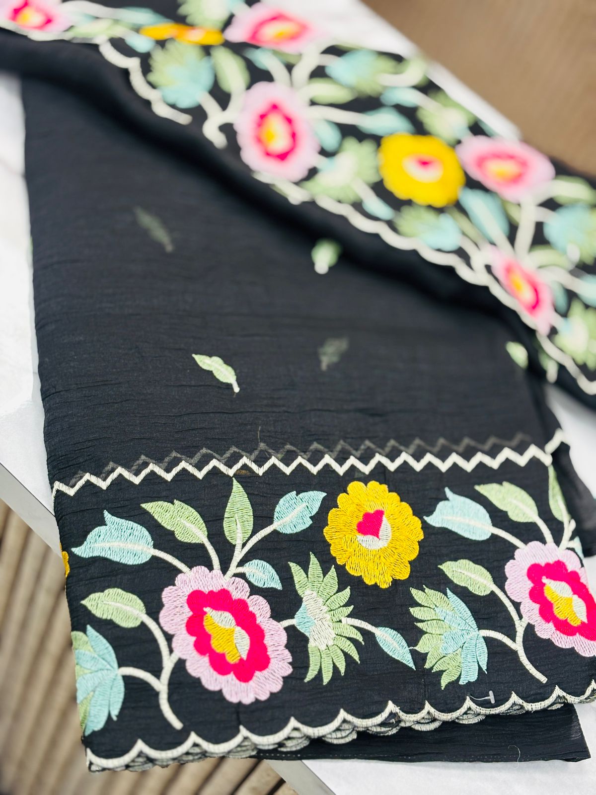 Space cutwork embroidery