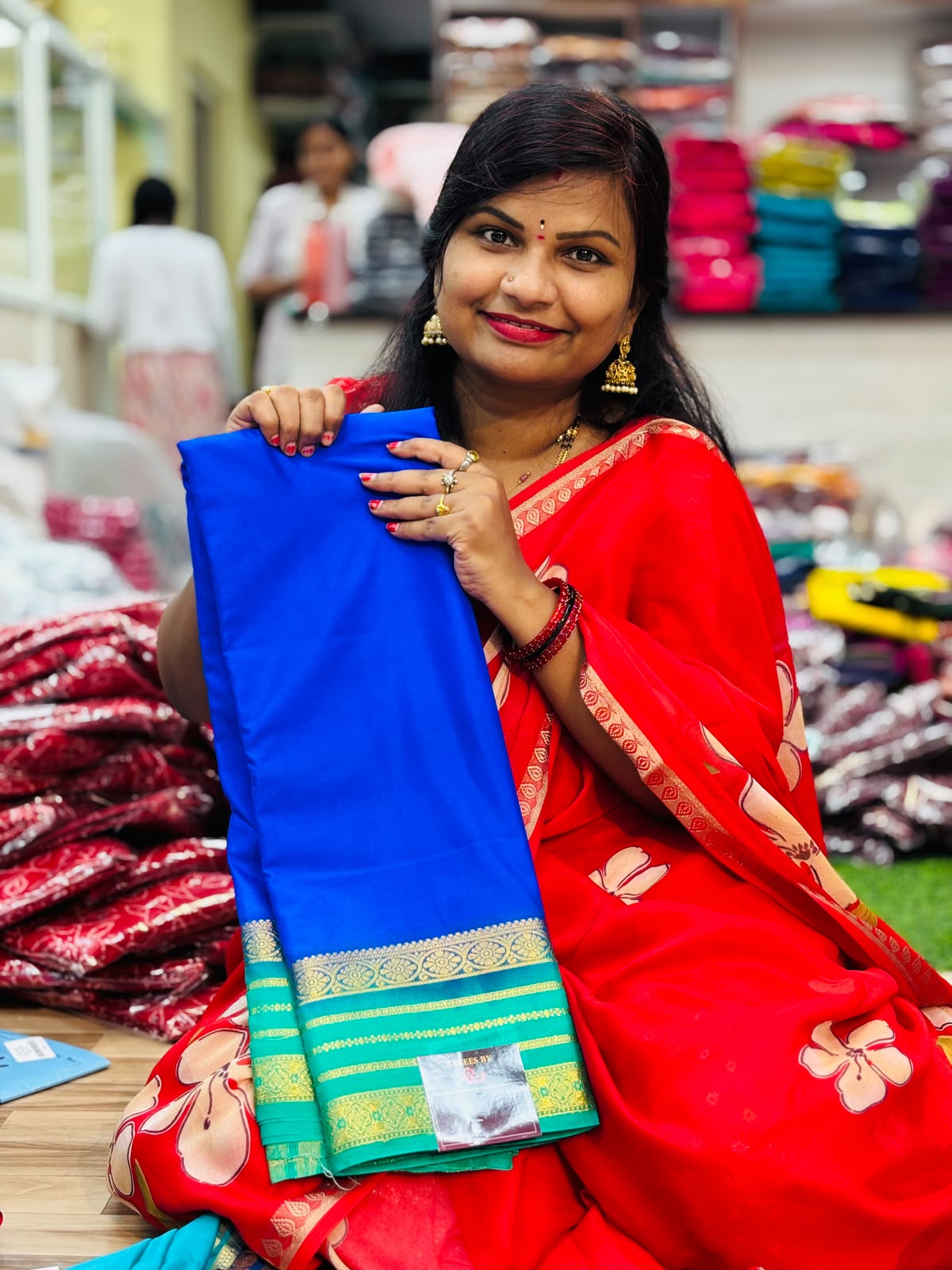 Semi Mysore crepe sarees