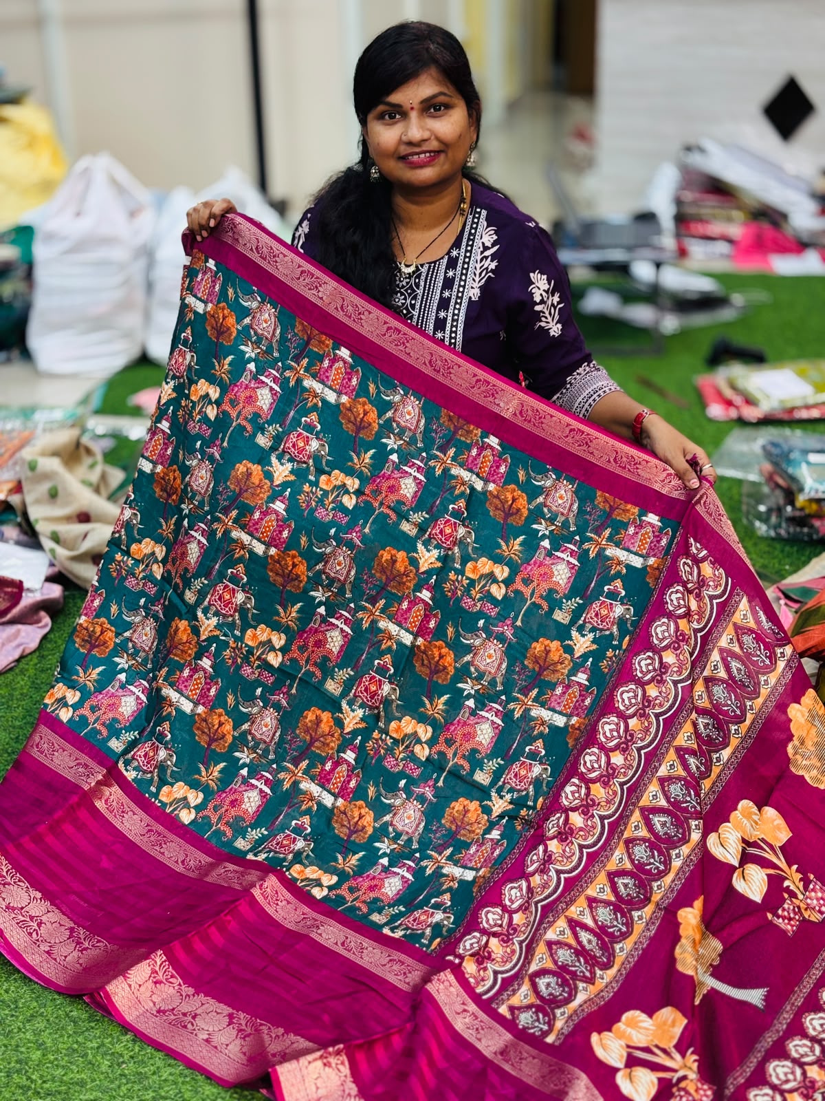 Madhubani Soft Silk Saree