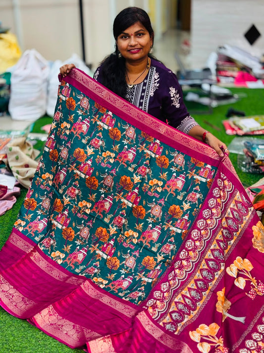 Madhubani Soft Silk Saree