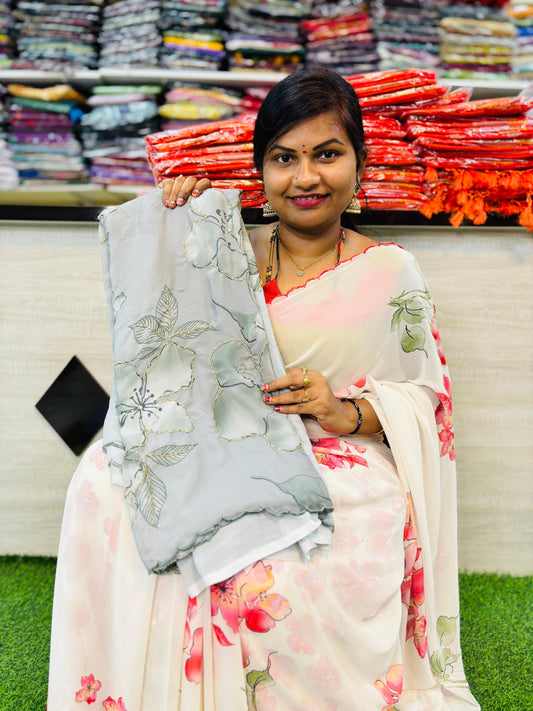 Premium georgette handwork