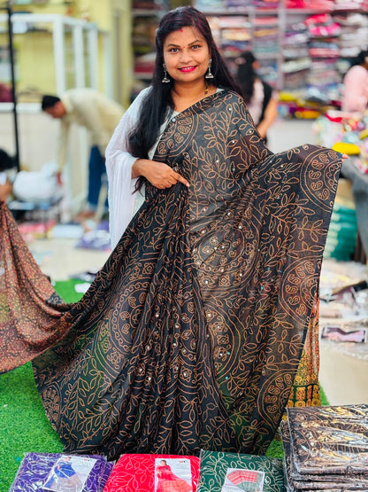 Azrak Chiffon Saree