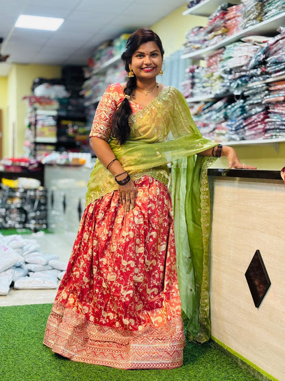 Banarasi Lehangas with Cutwork Duppata