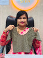 Kalamkari Readymade Blouse – XL Size (Elastic)