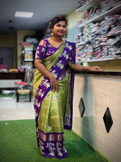 Uppada Green Apple Saree