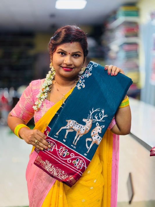 Maheswari Silk with Small Borders