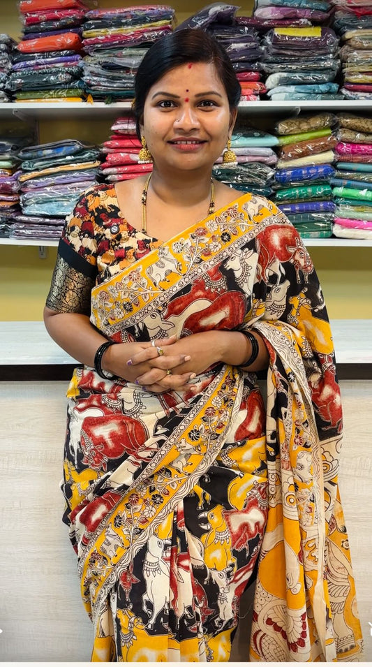 Pichwai Kalamkari Cotton