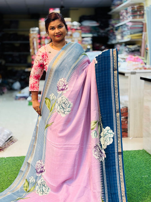 Ganga Jamuna Borders Crepe Silk