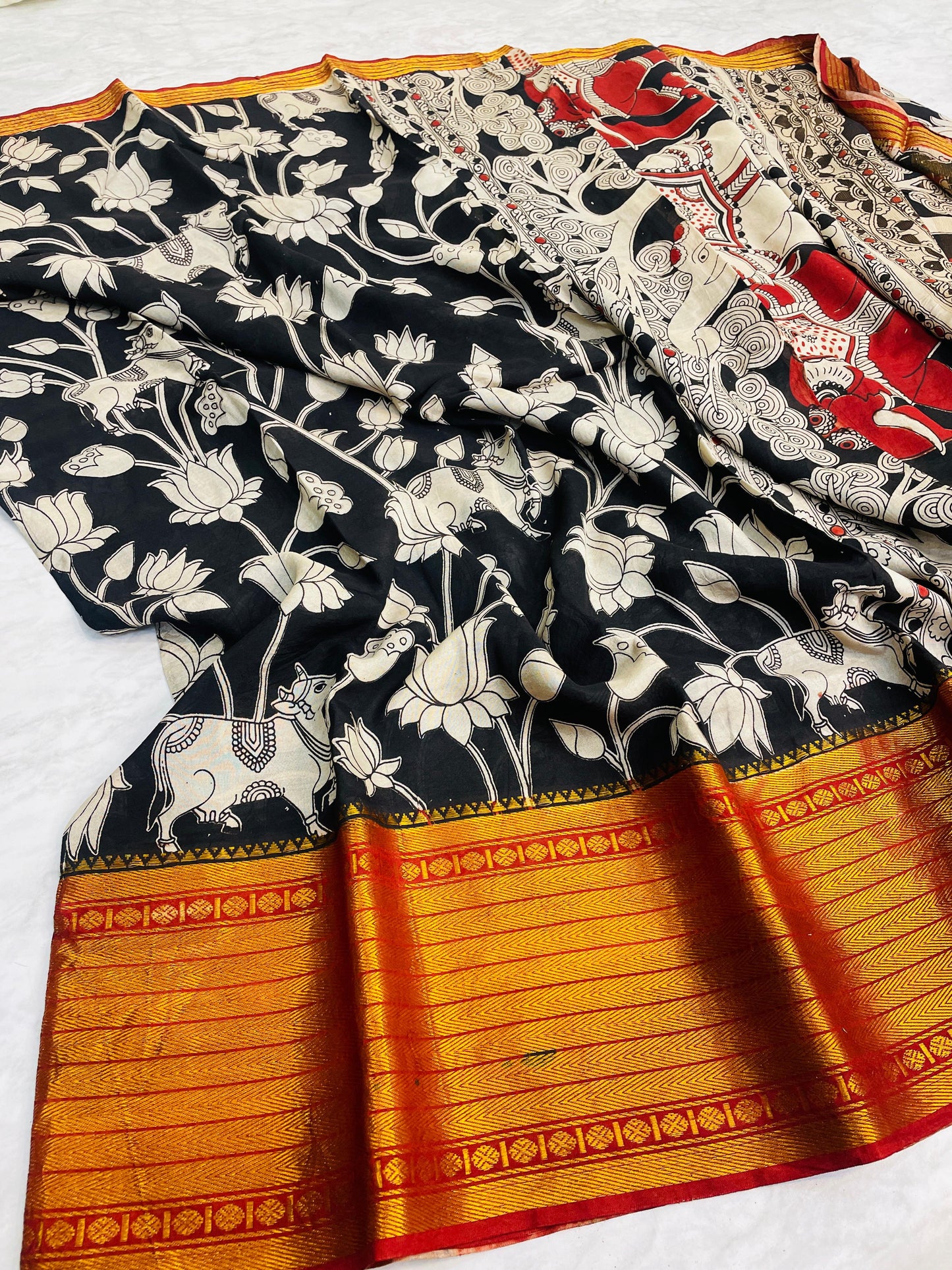 Pen Kalamkari Silk