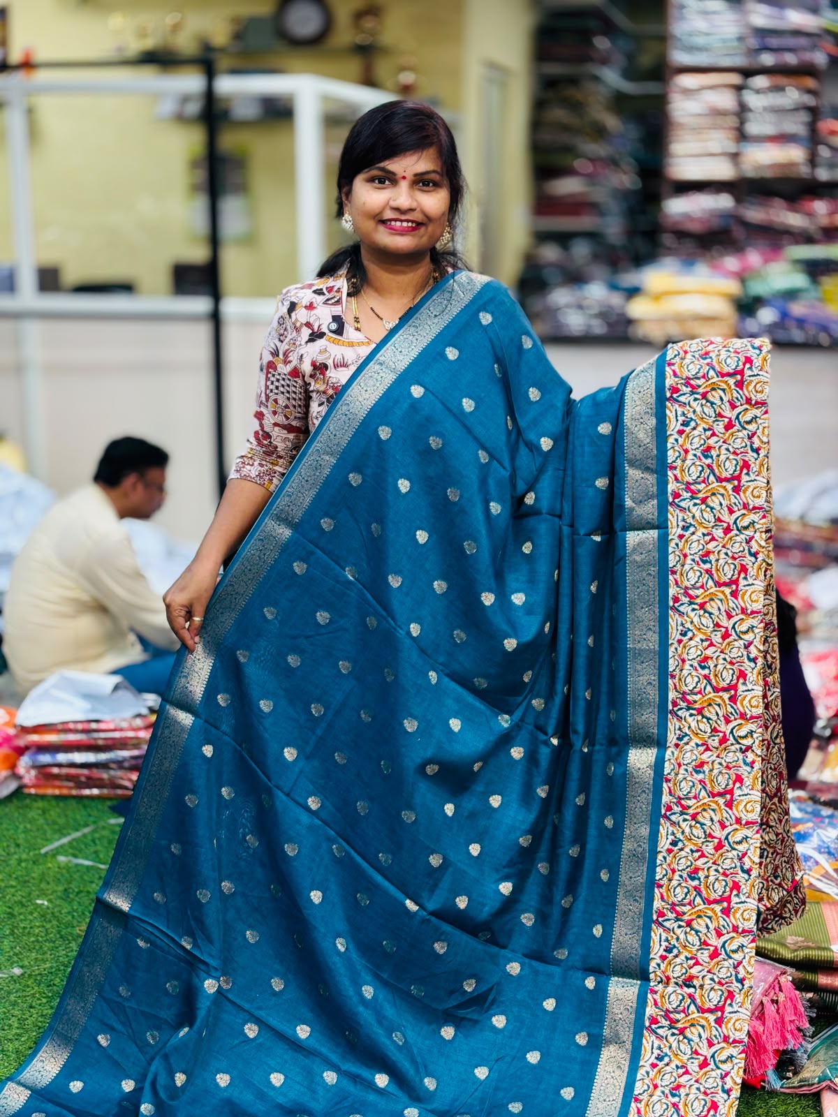 Kanchi Silk Sarees - Blue