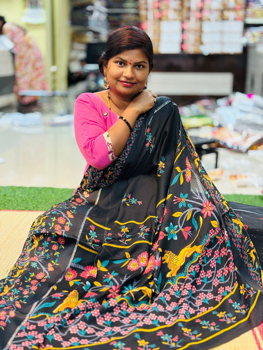 Floral Chiffon Saree