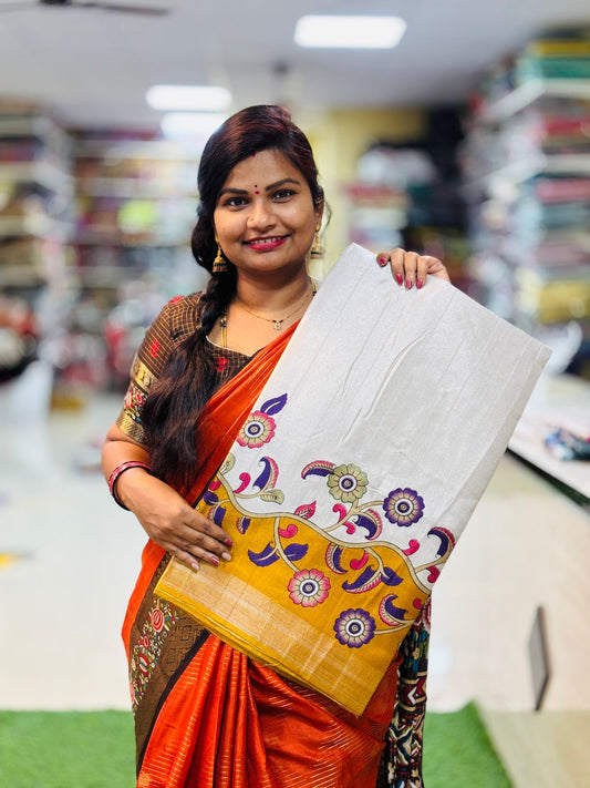 Mashroom Silk Sarees ( unstitched )