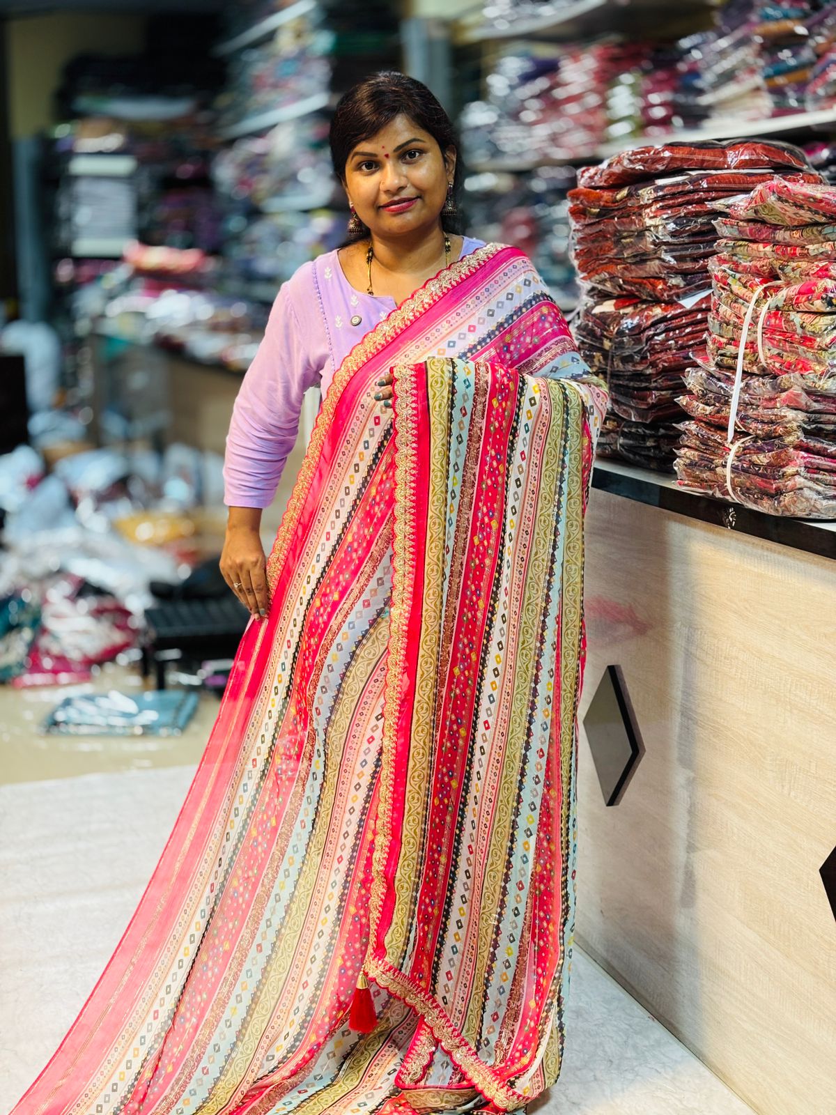 Premium Chinnon Laya Saree