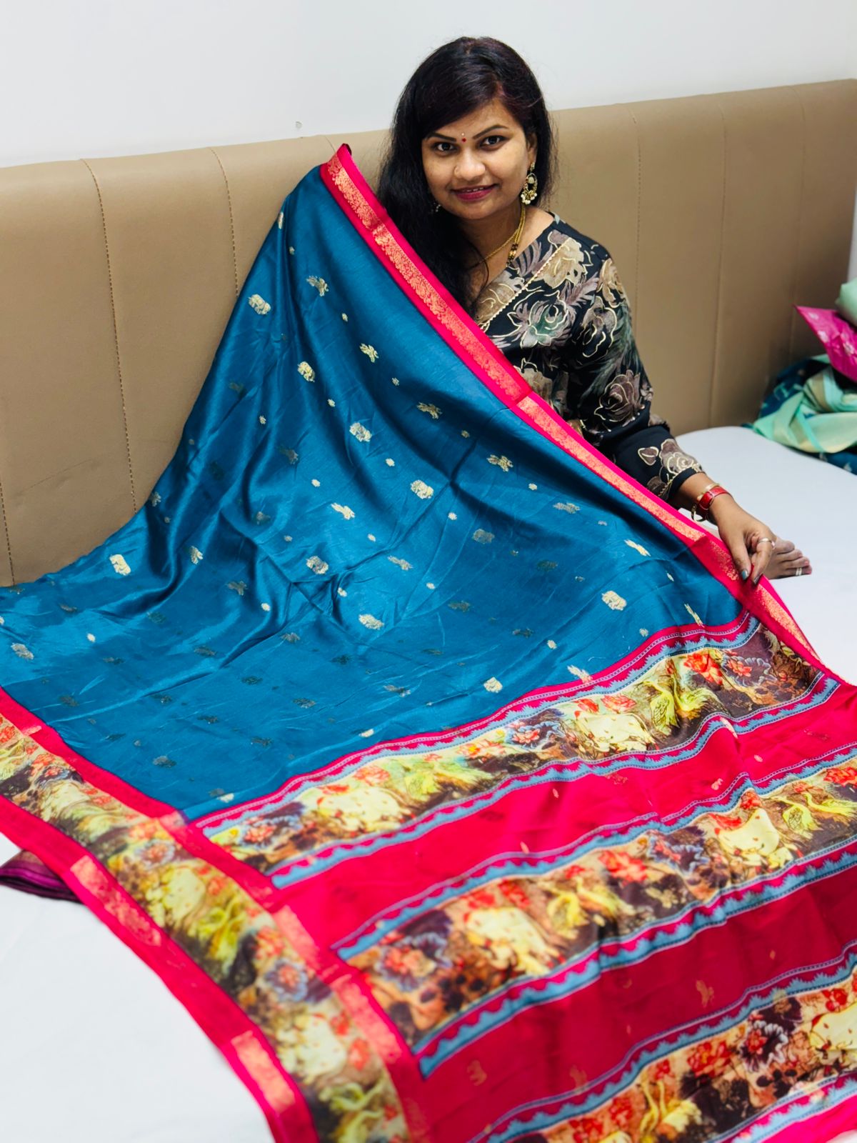 Madhubani Silk Saree
Allover weaving