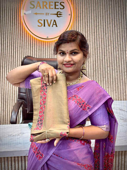 Chiffon Azrak Printed Saree