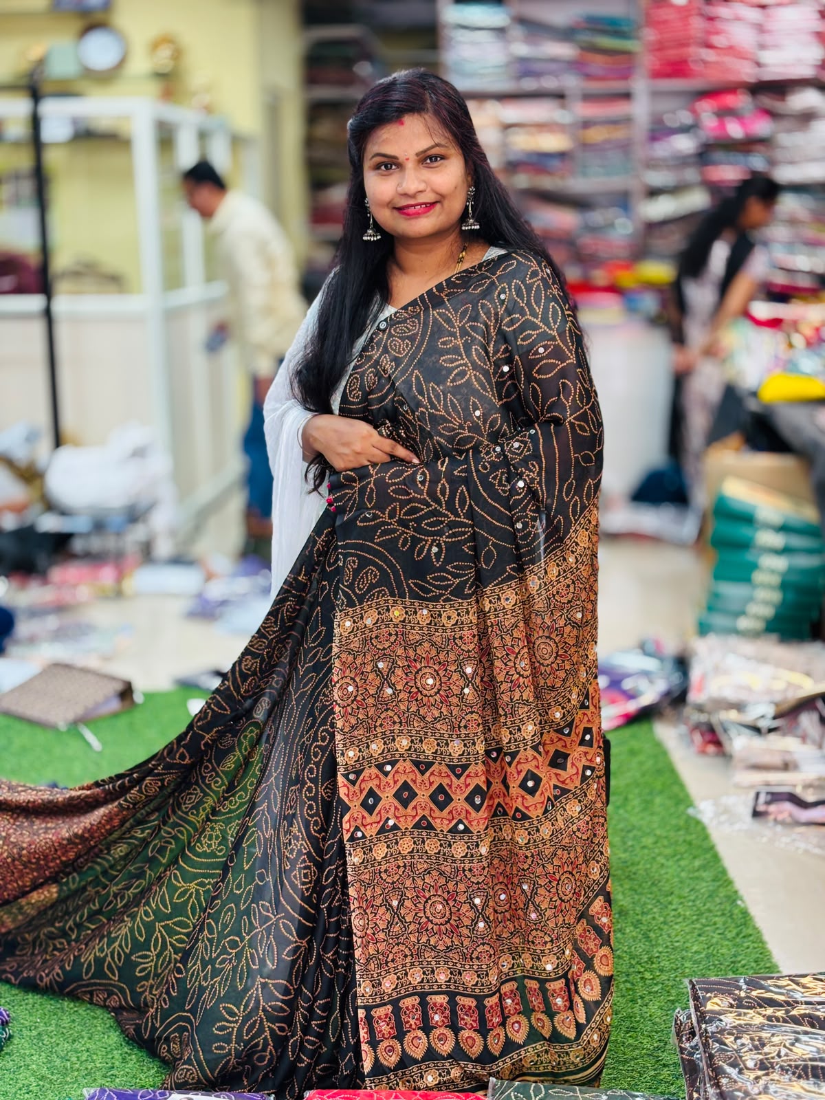 Azrak Chiffon Saree