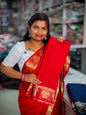 Semi Mysore Georgette Crepe Sarees Maroon
