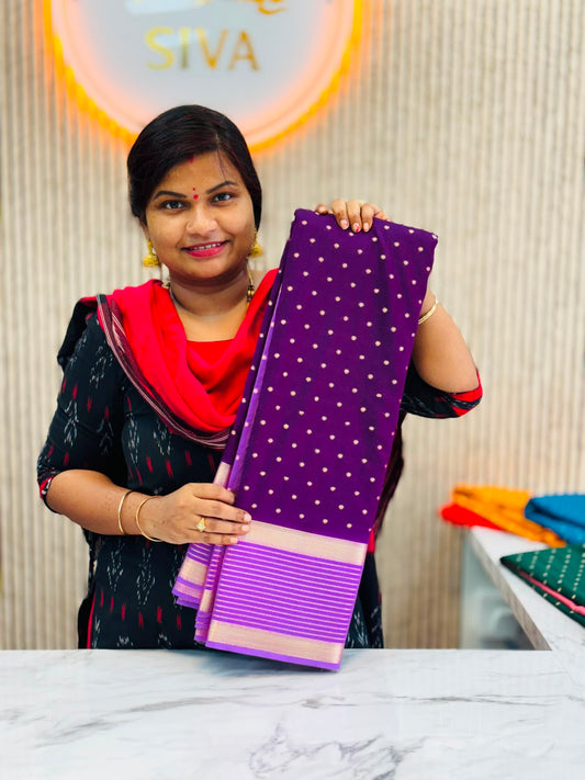Semi Mysore Crepe Sarees