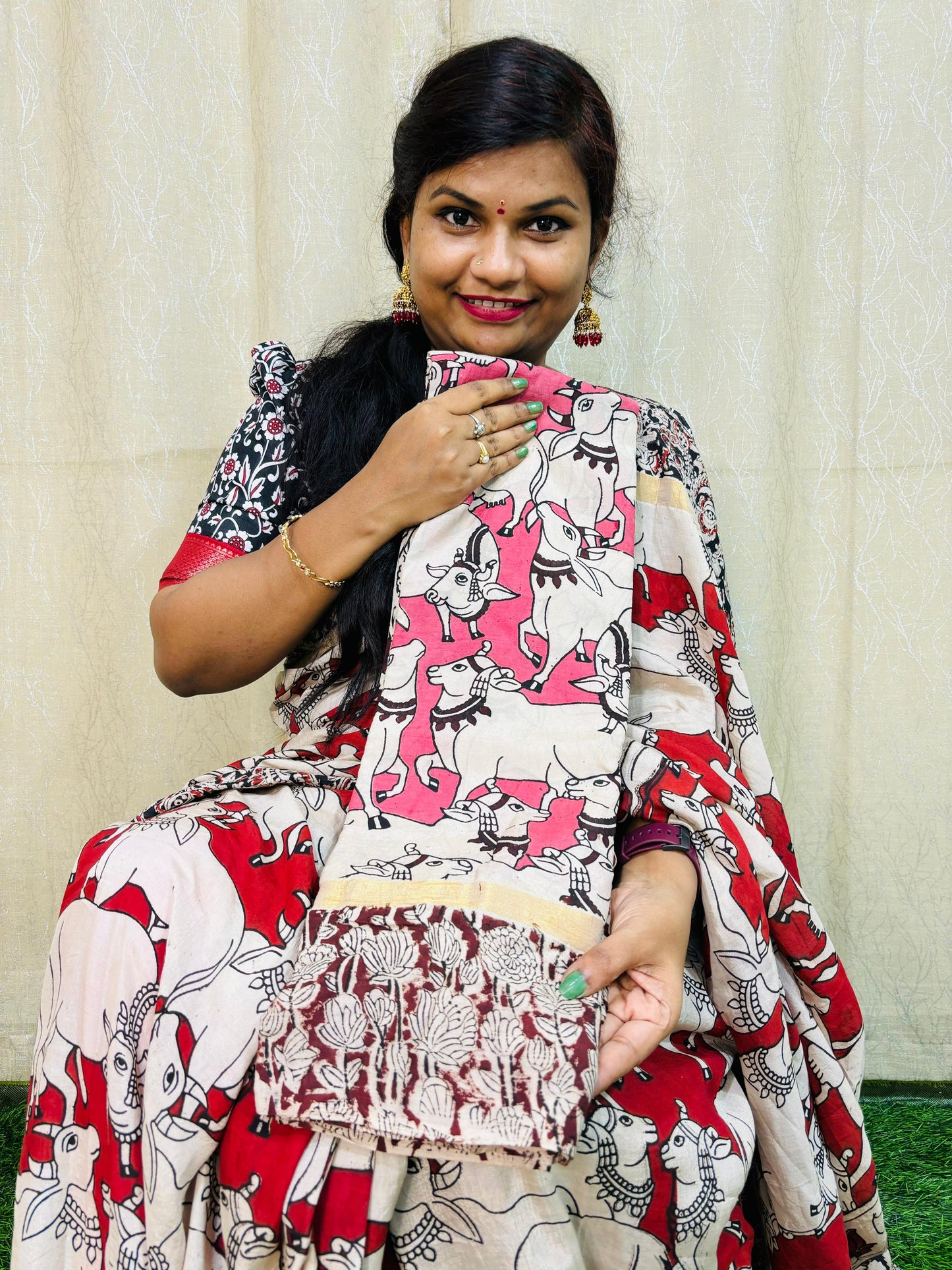 Pichwai Kalamkari Silk