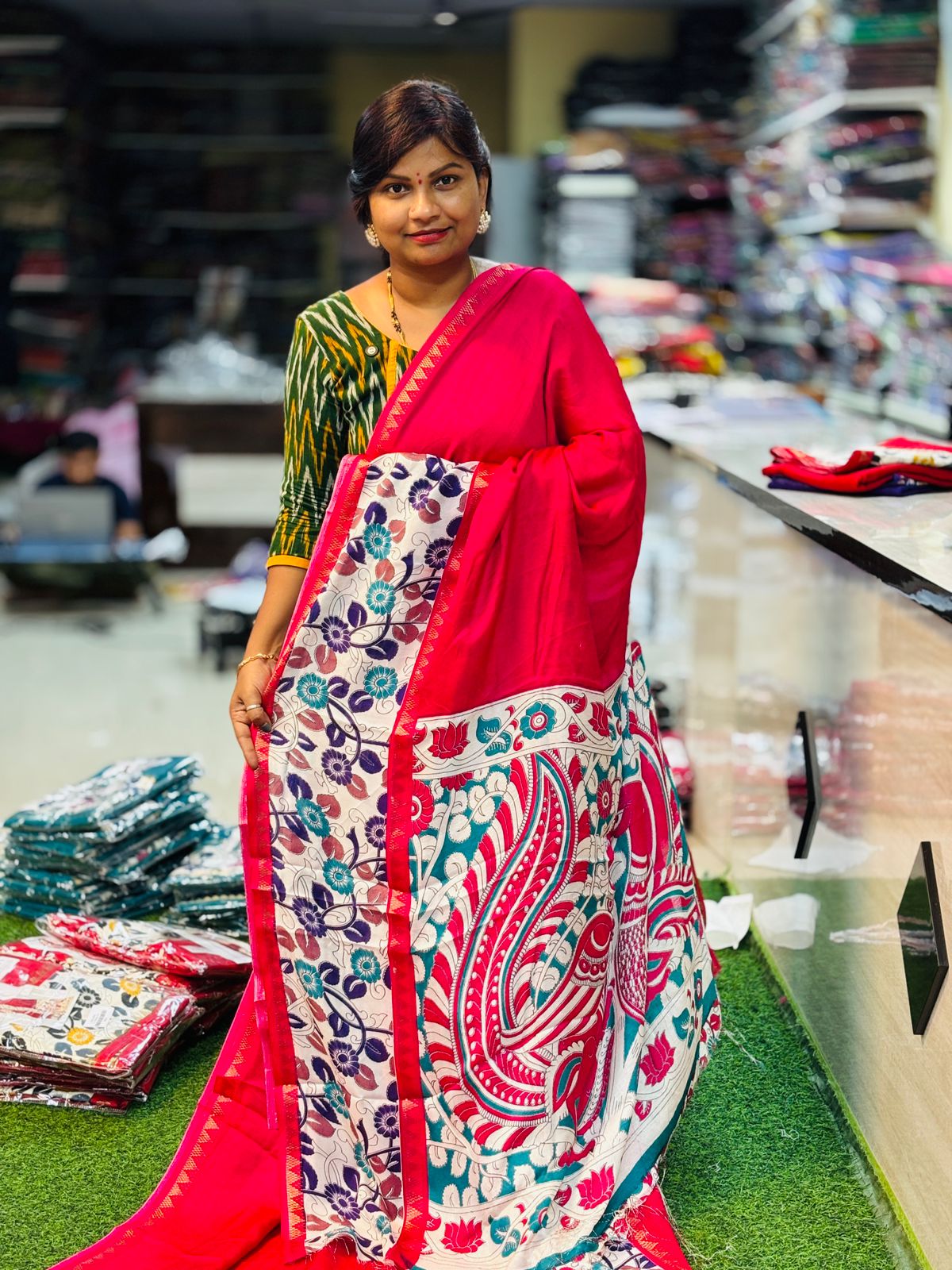 Pink Mashmellow Mangalagiri Sarees