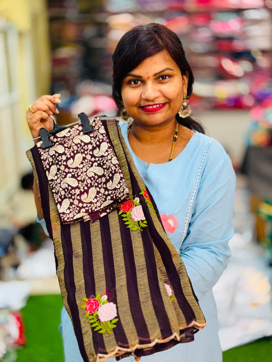 Moonga scribes sarees