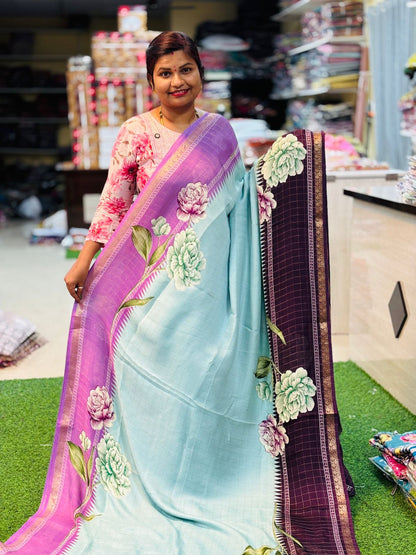 Ganga Jamuna Borders Crepe Silk