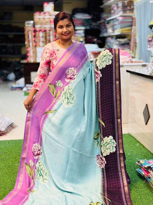 Ganga Jamuna Borders Crepe Silk