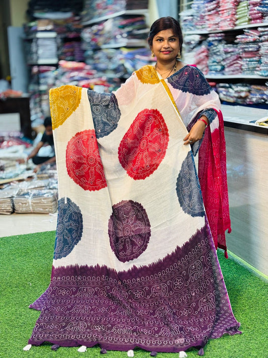Premium Bandini Lenin Sarees