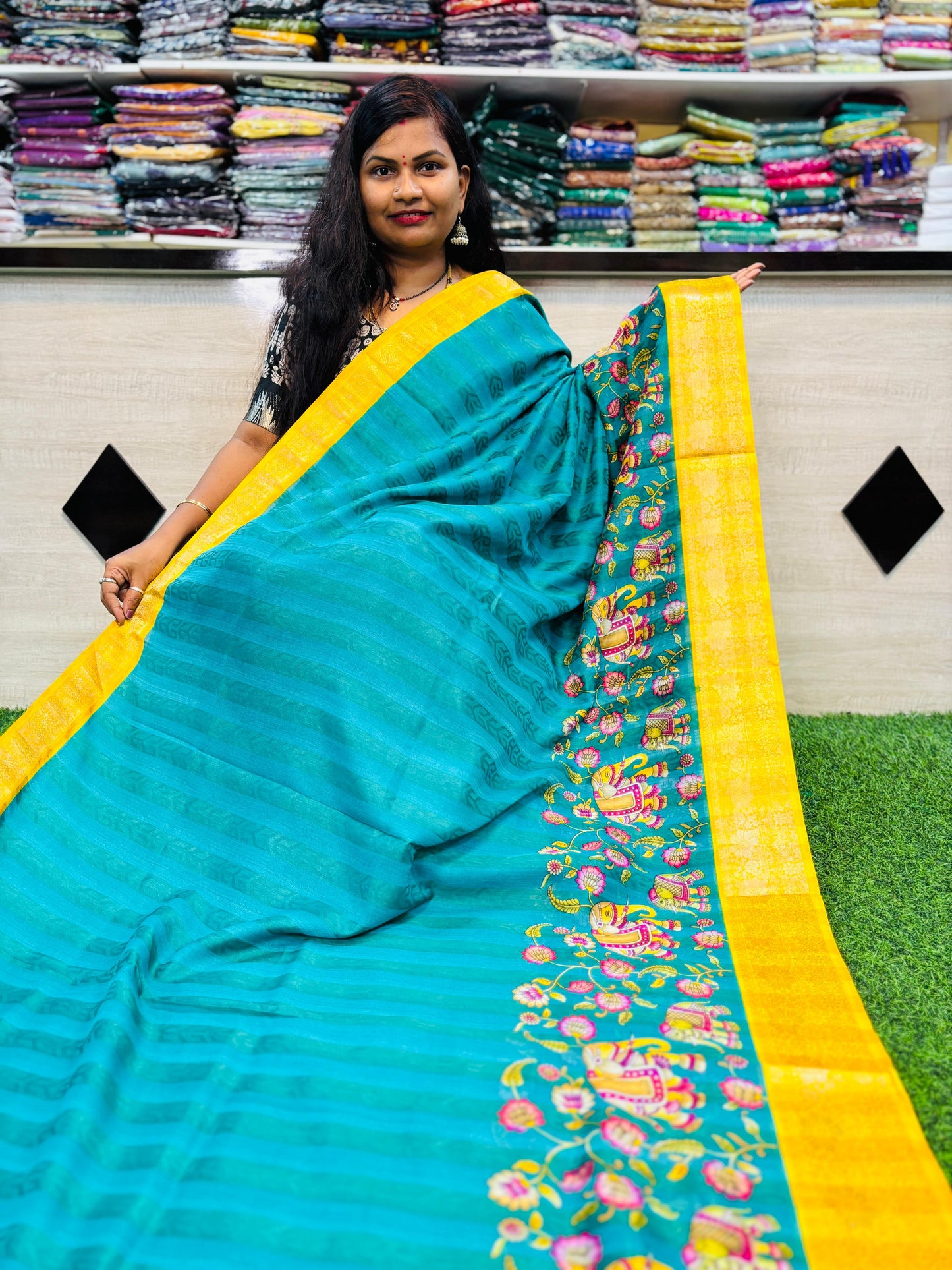 Rangkot Moonga Crepe Saree