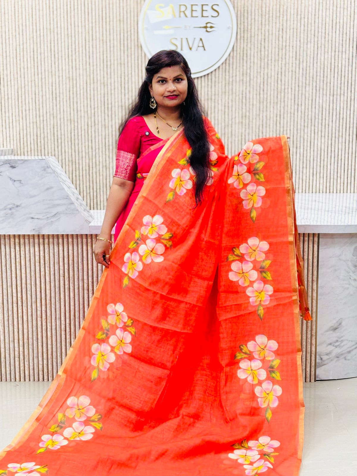 Lenin cotton in Mangalagiri design