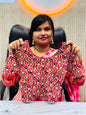Kalamkari Readymade Blouse – XL Size (Elastic)