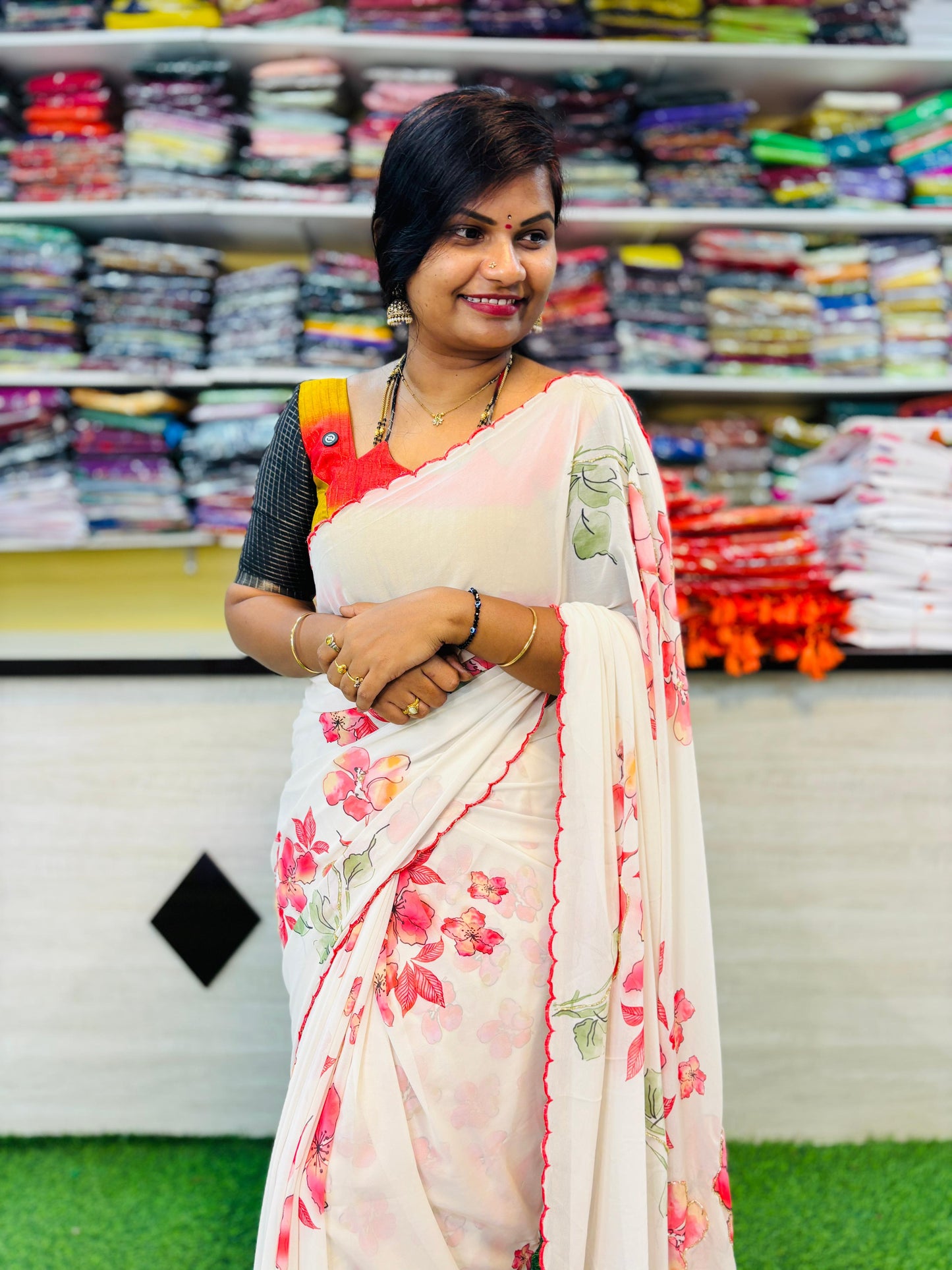 Premium georgette handwork