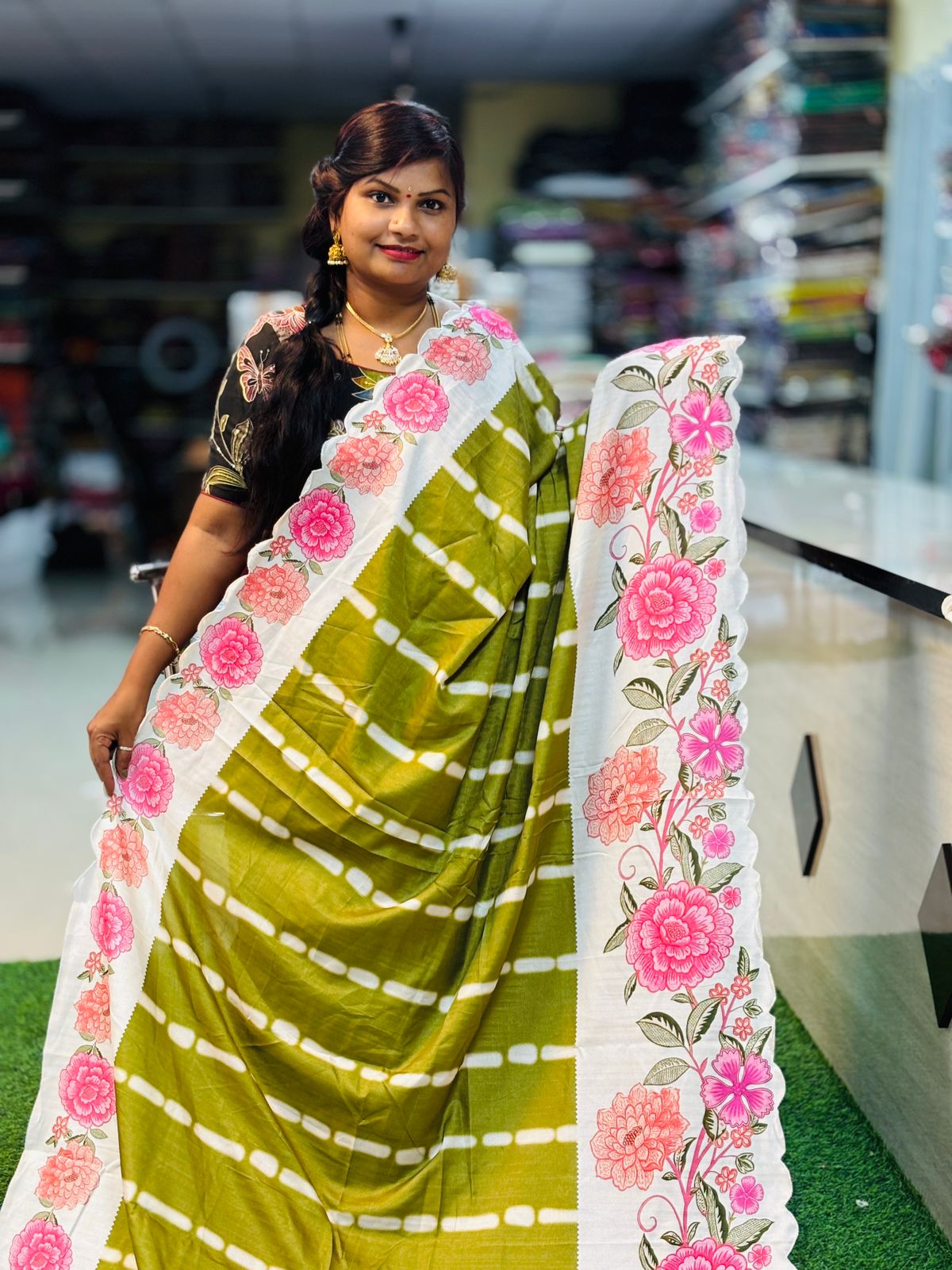 Semi Tusser Saree