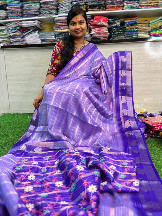 Lavender Banarasi Silk