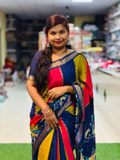 Matty Georgette Birds Border