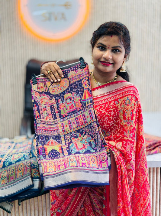Kashmiri Georgette Saree