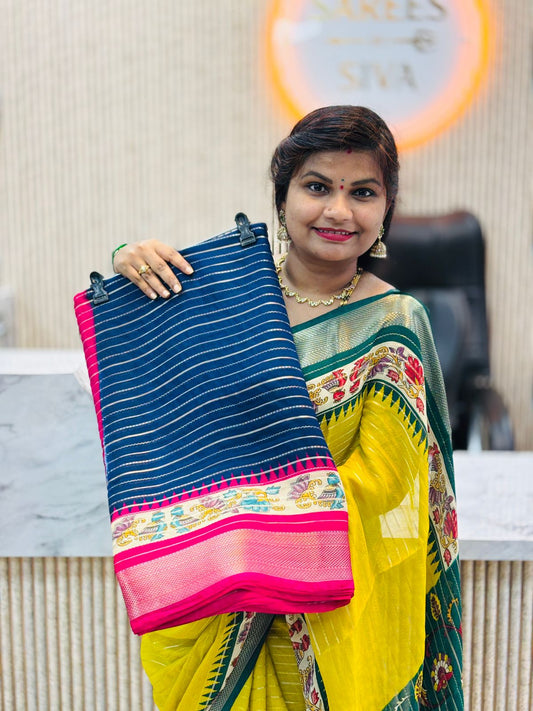 Dola crepe Zari weavings