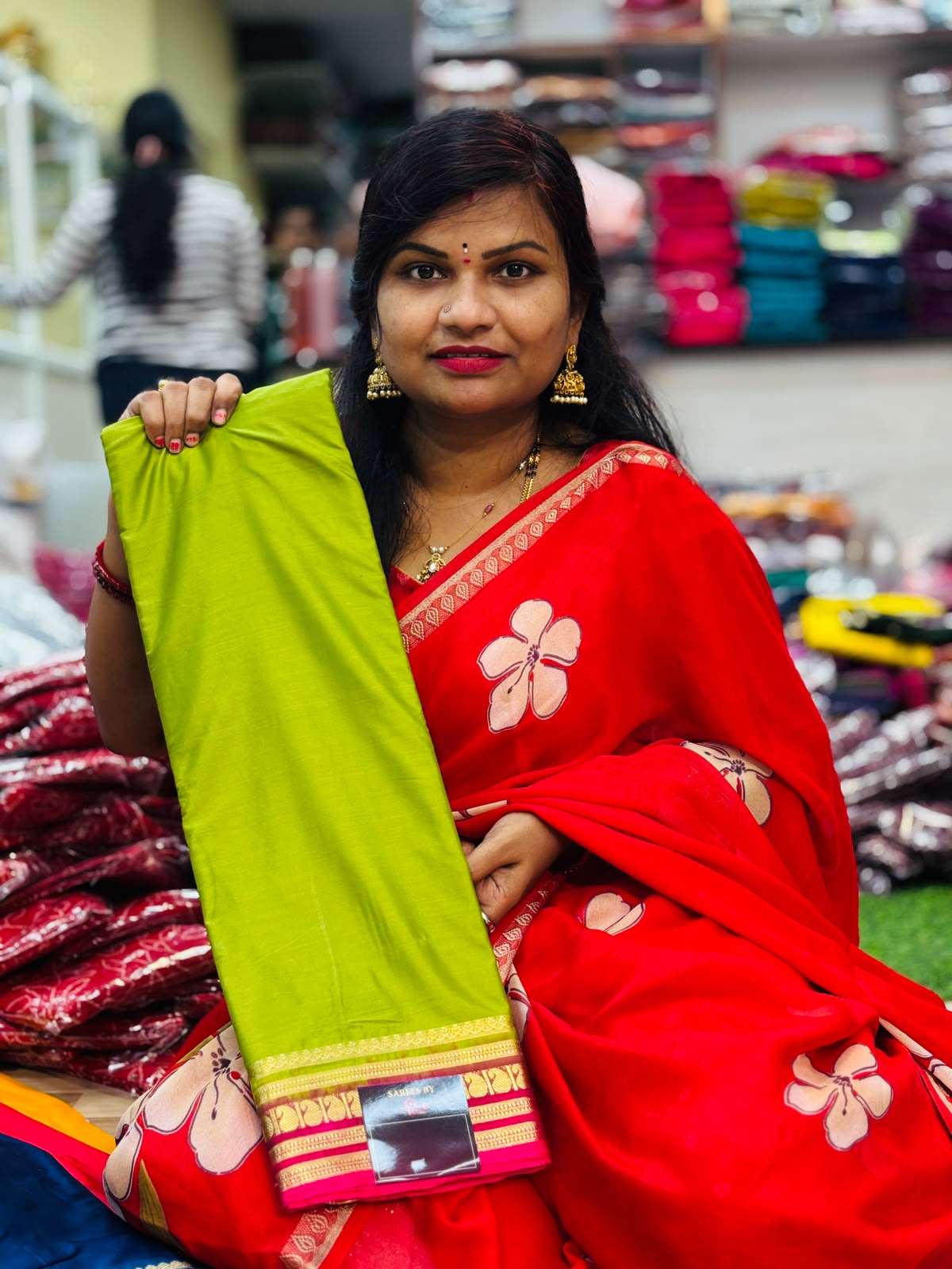 Semi Mysore crepe sarees