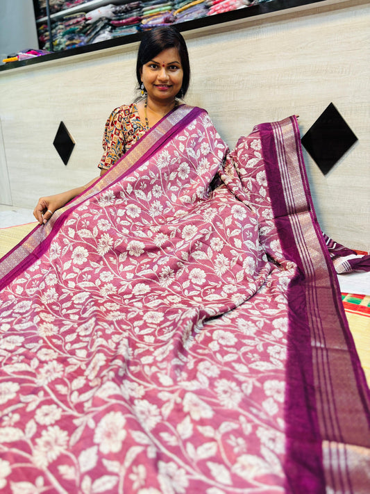 Floral Chiffon Saree