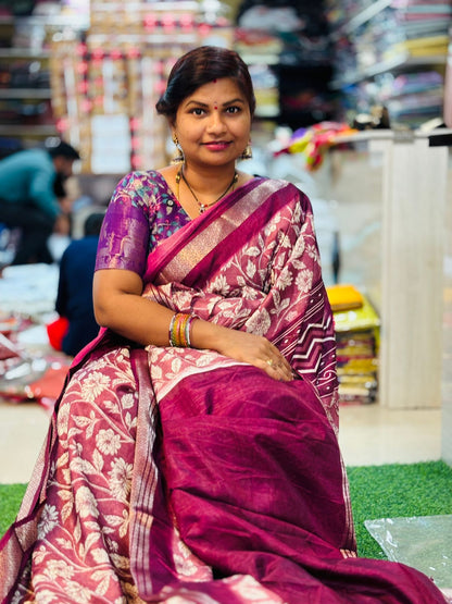 Floral Chiffon Saree