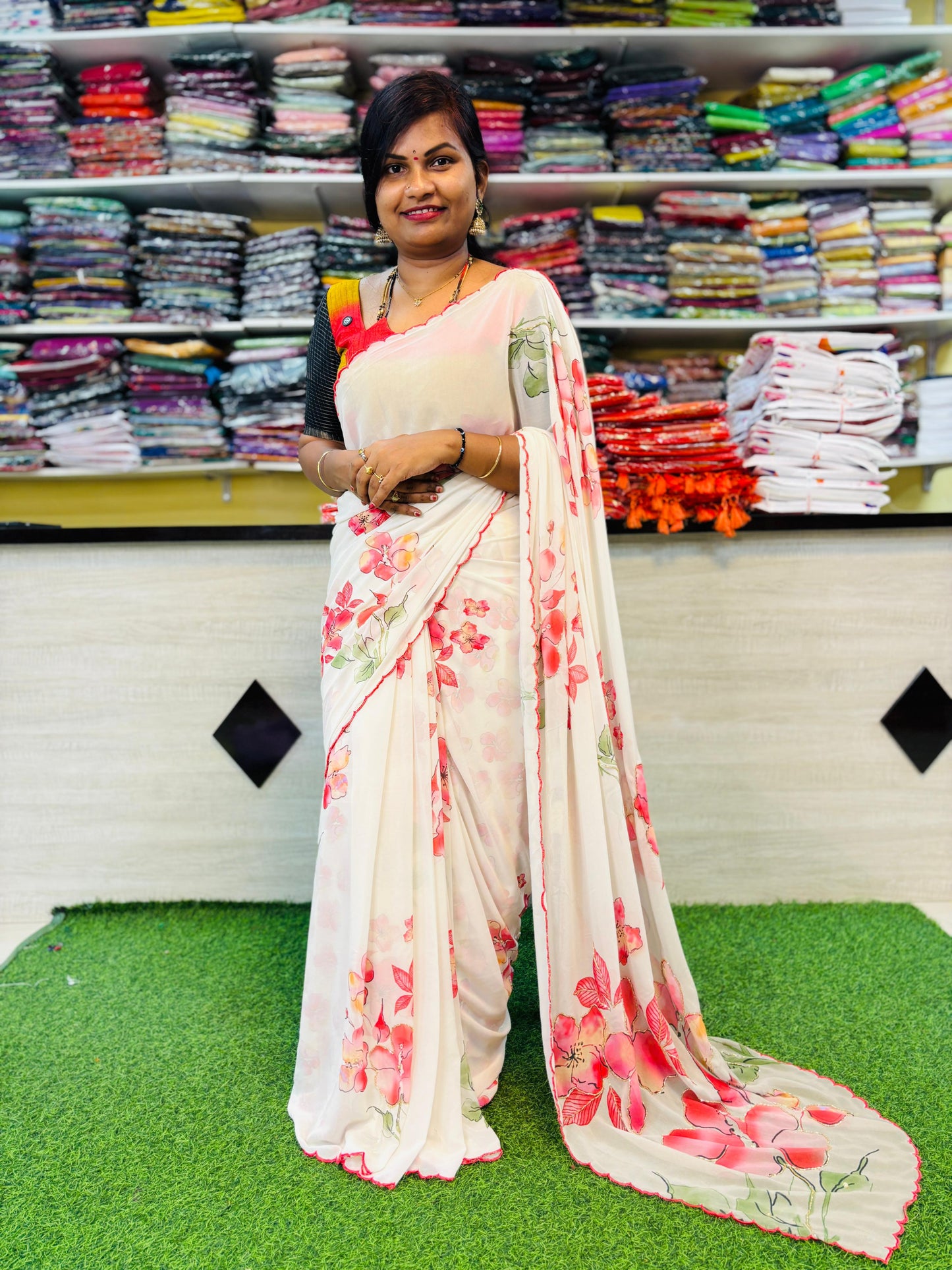 Premium georgette handwork