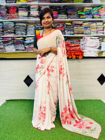 Premium georgette handwork